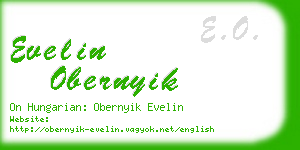 evelin obernyik business card